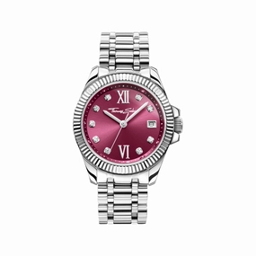 Women's watch Divine Burgundy with zirconia stones