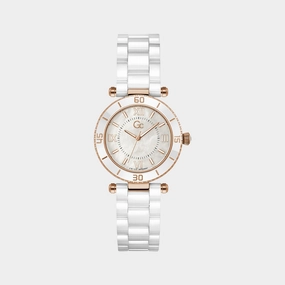 Women's White Analog Stainless Steel Watch Z05007L1MF