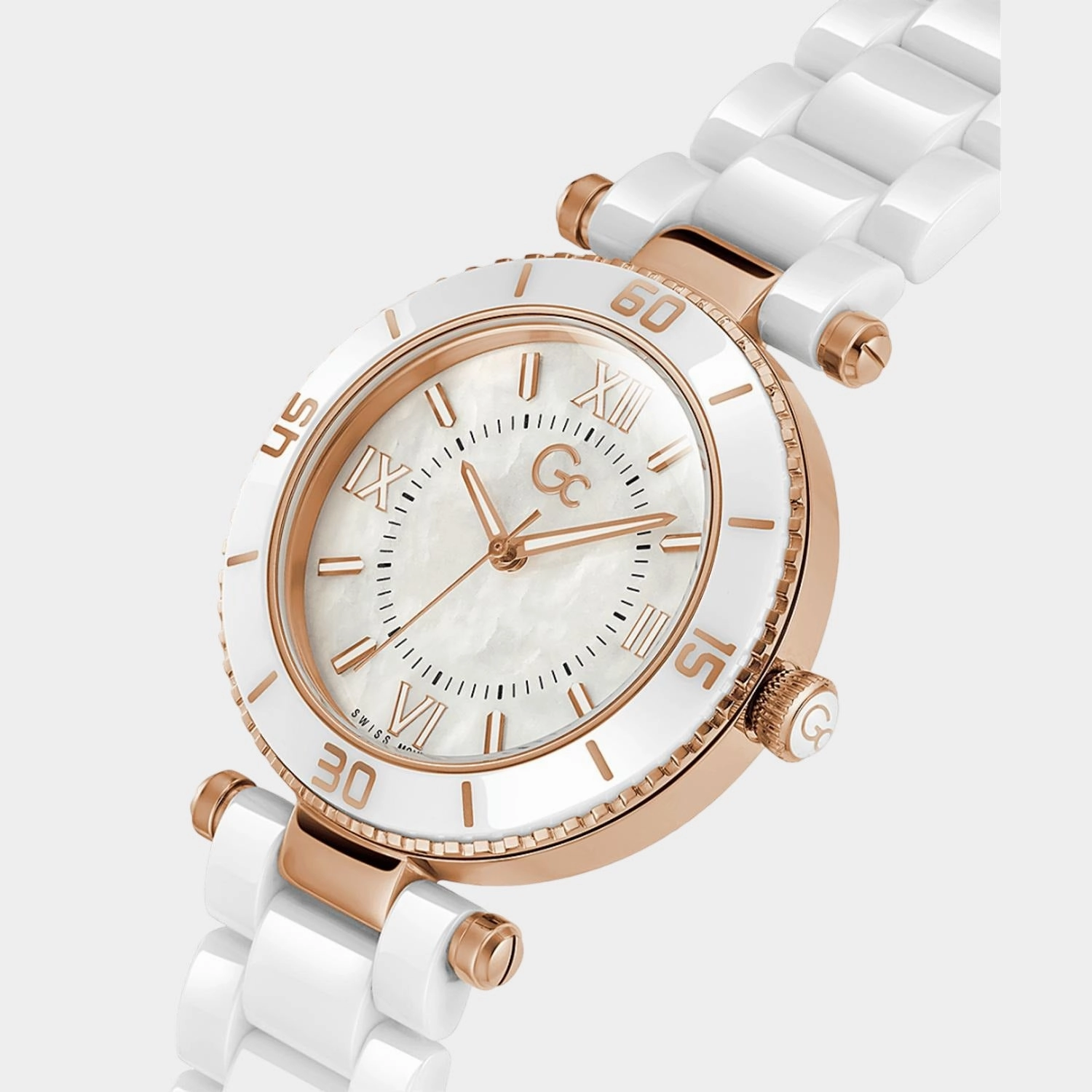Women's White Analog Stainless Steel Watch Z05007L1MF