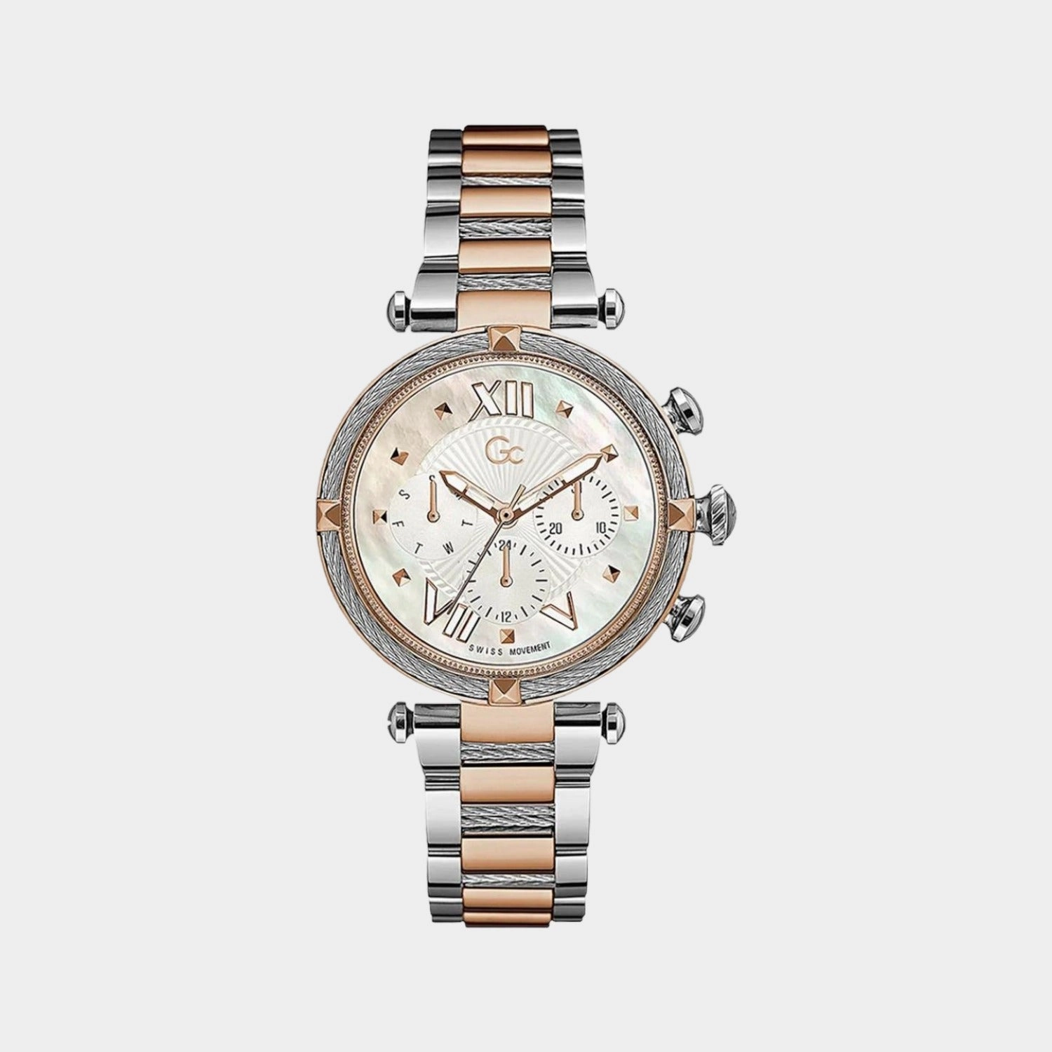 Women's White Stainless Steel Chronograph Watch Y16002L1MF