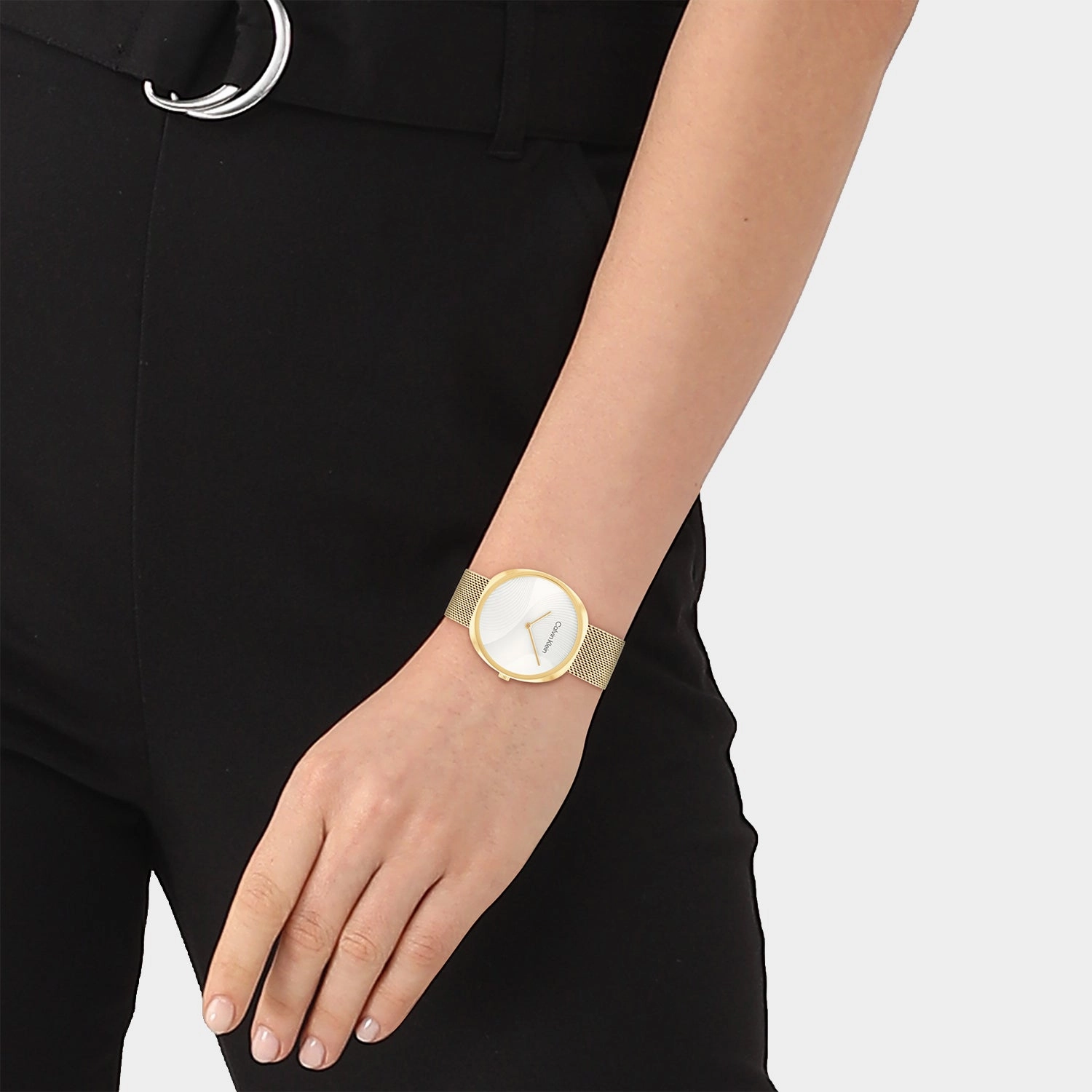 Women Silver Analog Mesh Watch 25200246