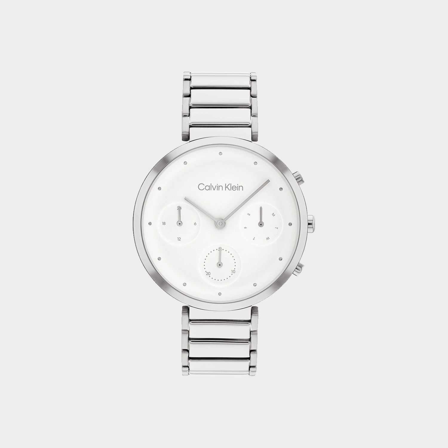 Women White Chronograph Stainless Steel Watch 25200282