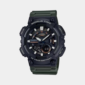 Youth Men's Analog-Digital Resin Watch AD223 - AEQ-110W-3AVDF